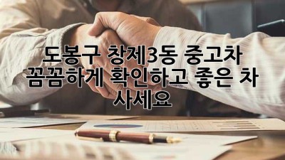 도봉구 창제3동 중고차, 꼼꼼하게 확인하고 좋은 차 사세요!